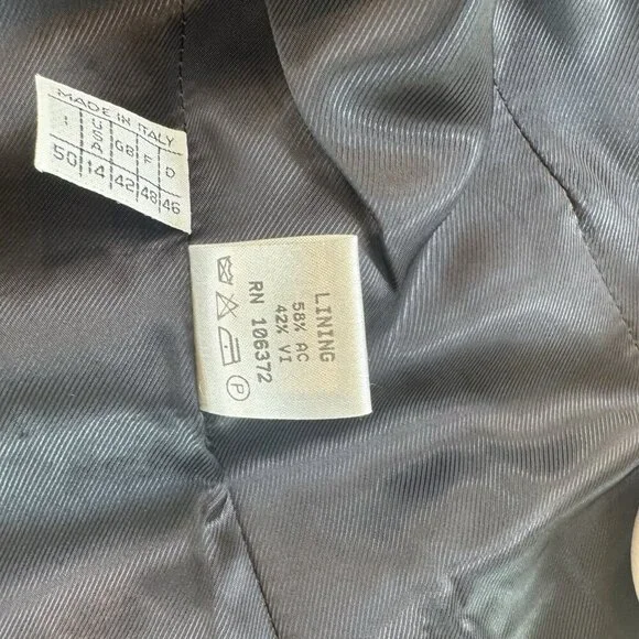 Nicola Vintage Italian Navy Blue Blazer and Skirt Set size 14 - Picture 9 of 16